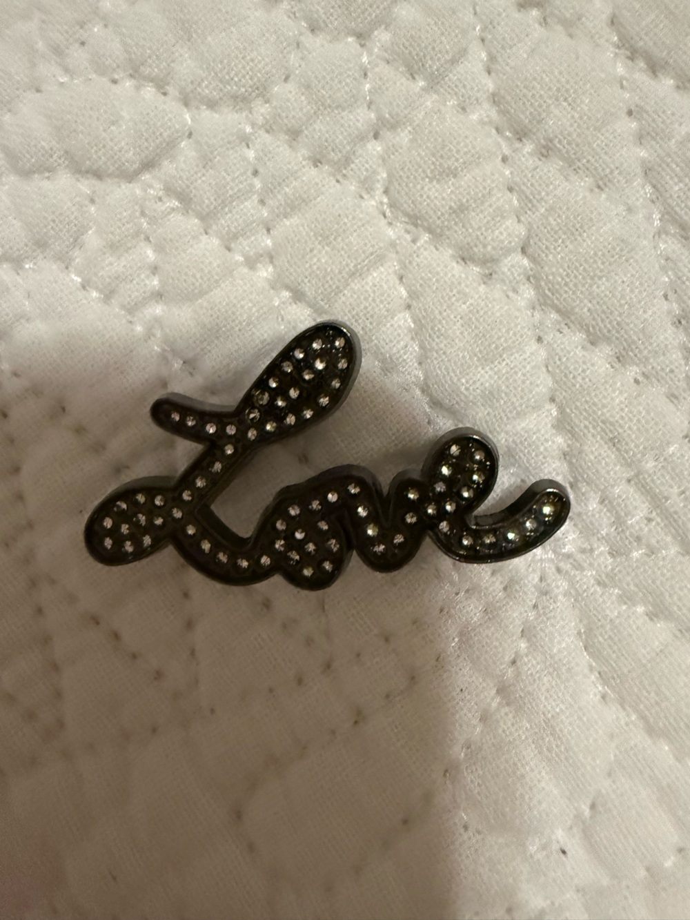 Golden Goose Authentic Crystal-Embellished Black Script Lace Jewelry